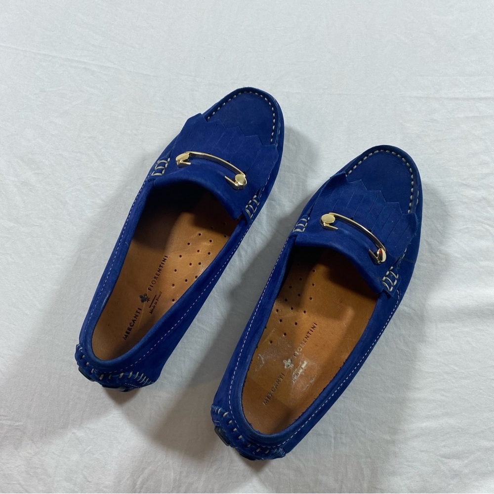 Mercanti Fiorentini Suede Flats Loafers Shoes  Elegant Design Women’s 6B Brazil